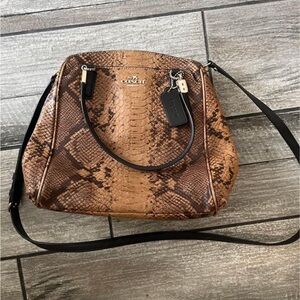 Coach Brown Snake Print Bag